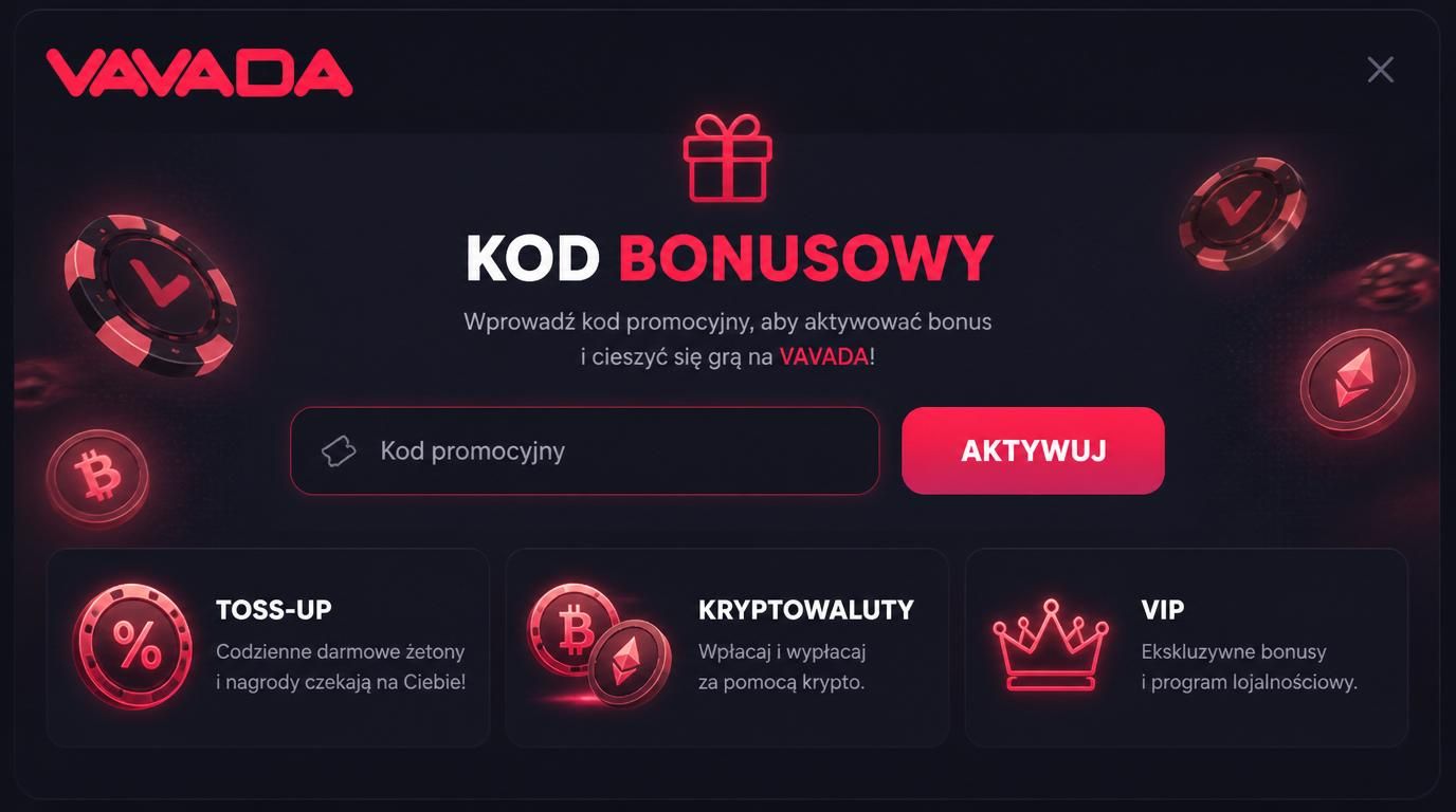 Miejsce wpisywania kodu promocyjnego i aktywacji bonusu.
