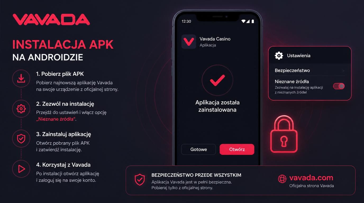 Ekran instalacyjny APK z ustawieniami zabezpieczeń
